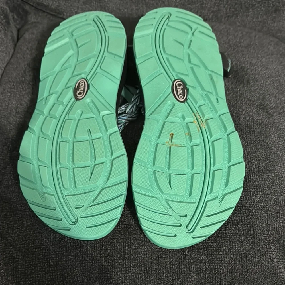 Chaco Women's Sandals with Black and Mint Braided Straps